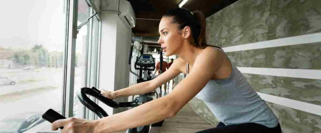 Hiit training exercise online bike